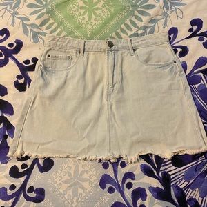 Forever 21 light wash mini skirt